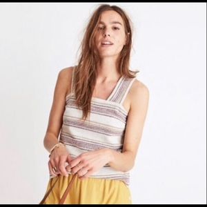 Madewell Apron Button Back Tank Top Size XS